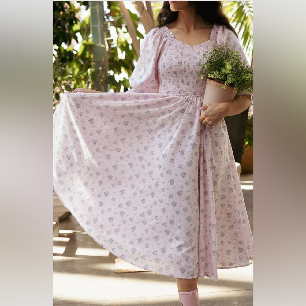 Ivy City Co Teagan Dress | Purple Gingham | XS